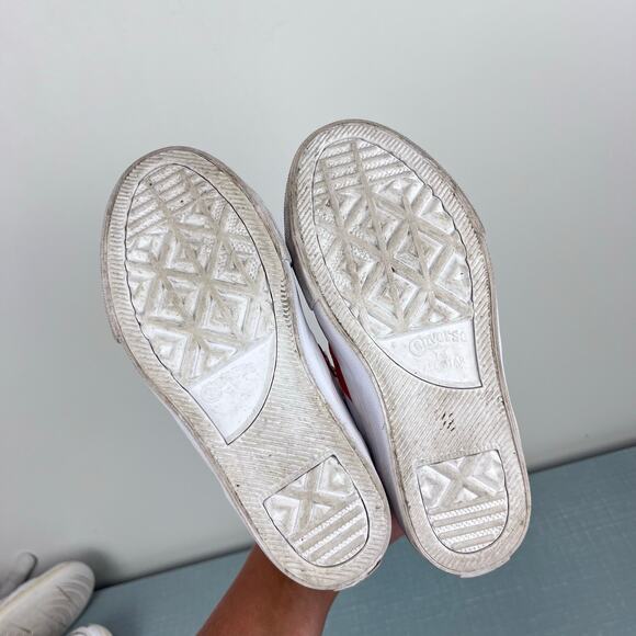 Converse Pro Blaze Strap Retro Sport High Top Sneaker White Red 13 - Picture 5 of 10